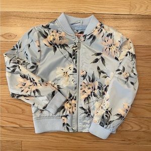Girls floral bomber jacket